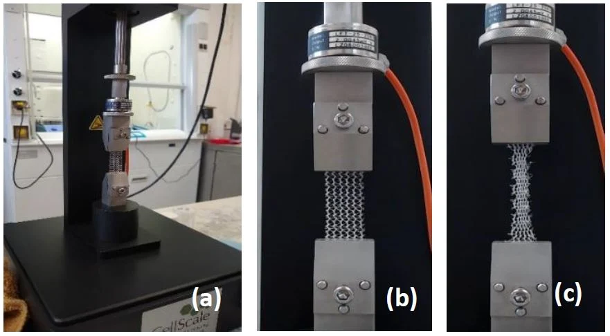 Mechanical testing on the UniVert of engineered cardiac tissue for heart-on-a-chip validation