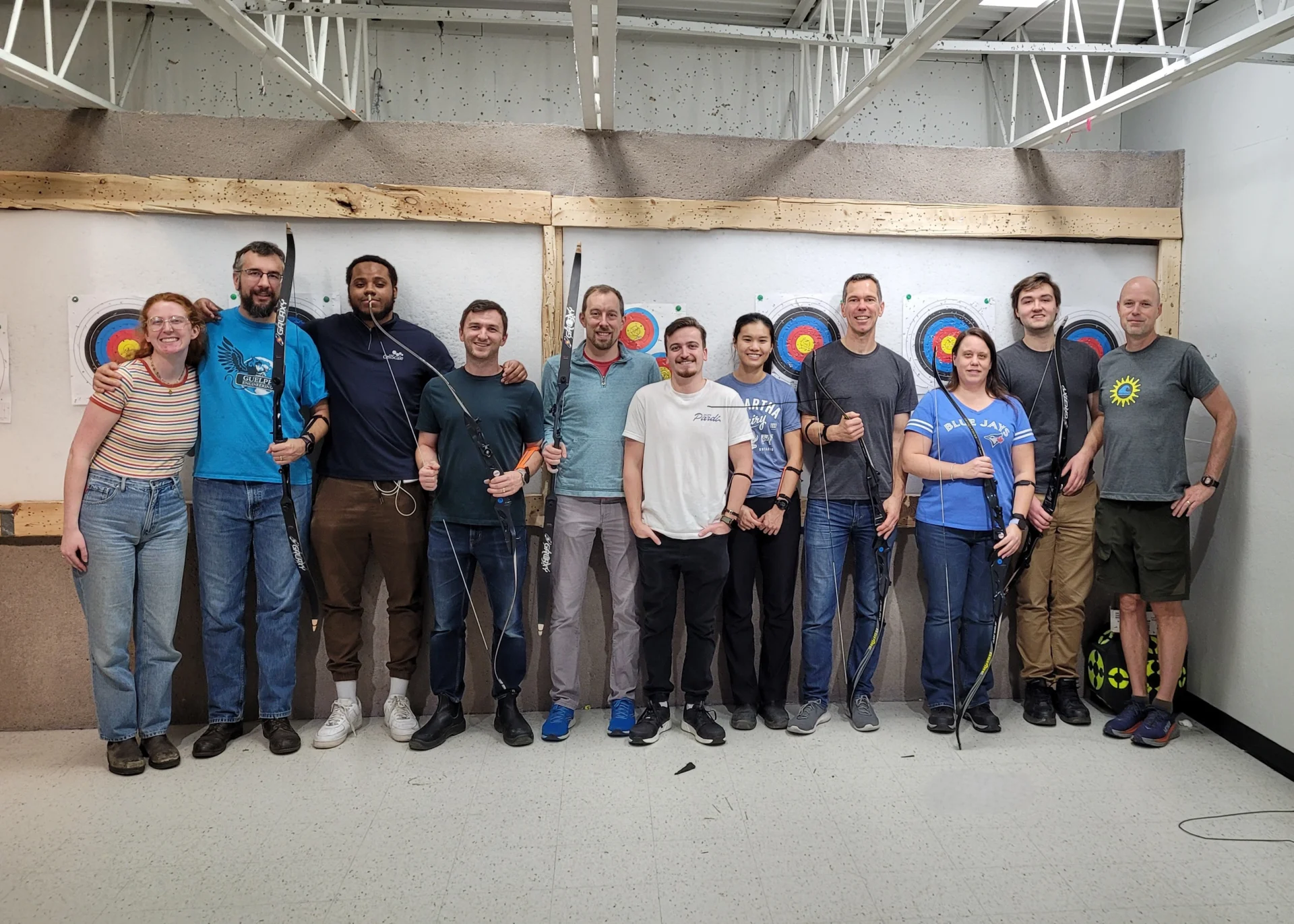 CellScale team photo at archery