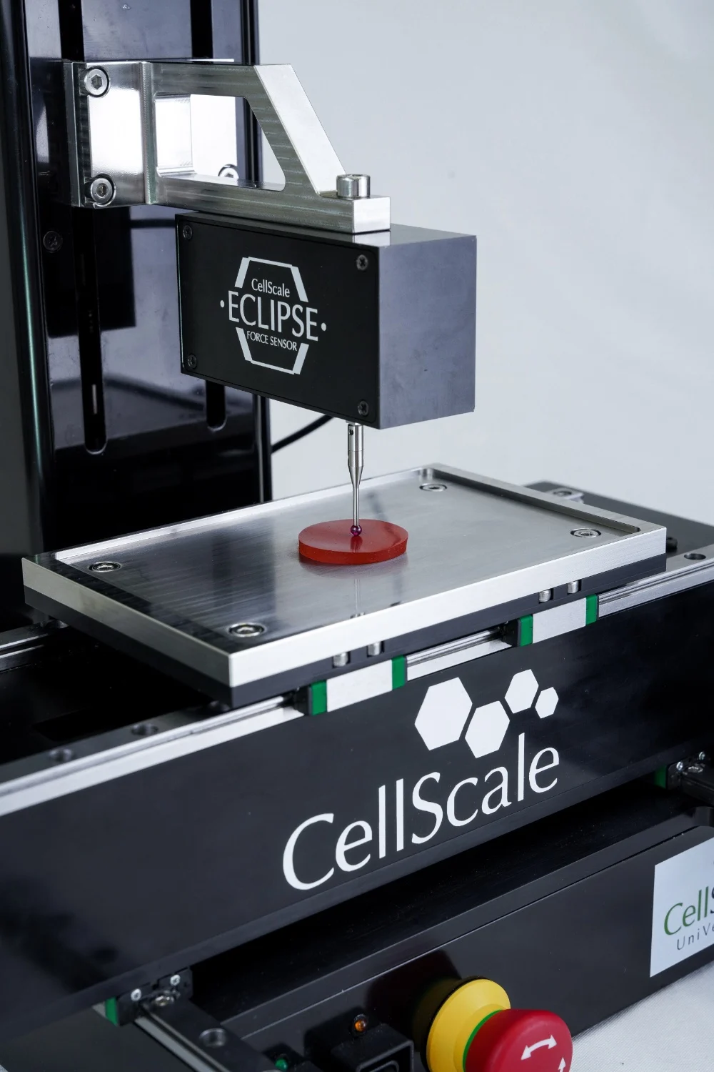 The Eclipse Ultra Low Force Sensor on the XY Stage setup for indentation testing on the UniVert