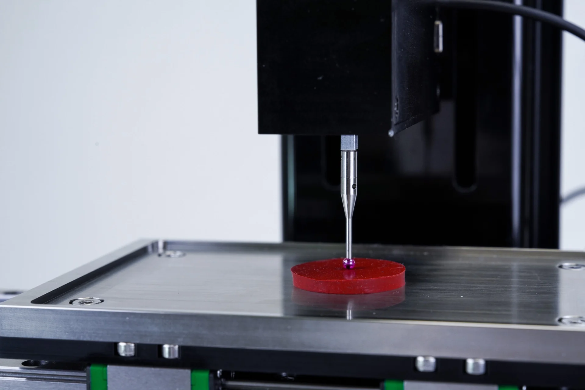 A close up of the indentation fixture setup on the XY Stage