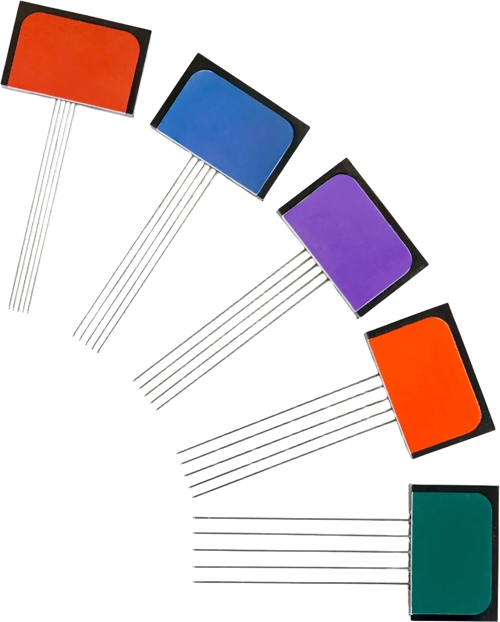 All 5 standard sizes for the BioRakes sample mounting system