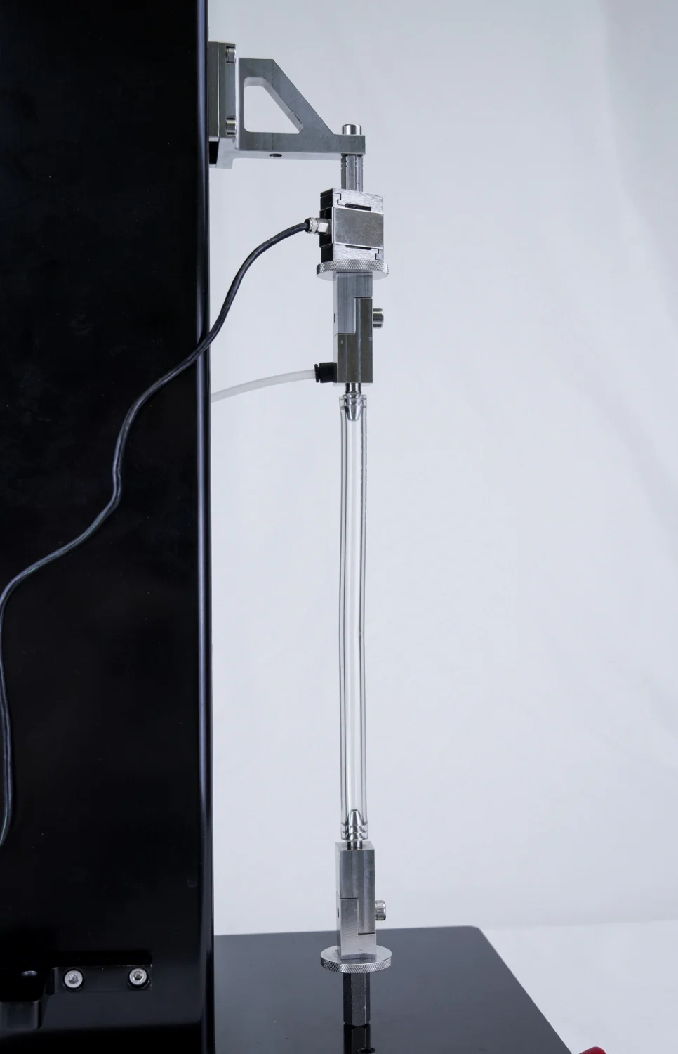Close up of a tubular sample being pressure tested