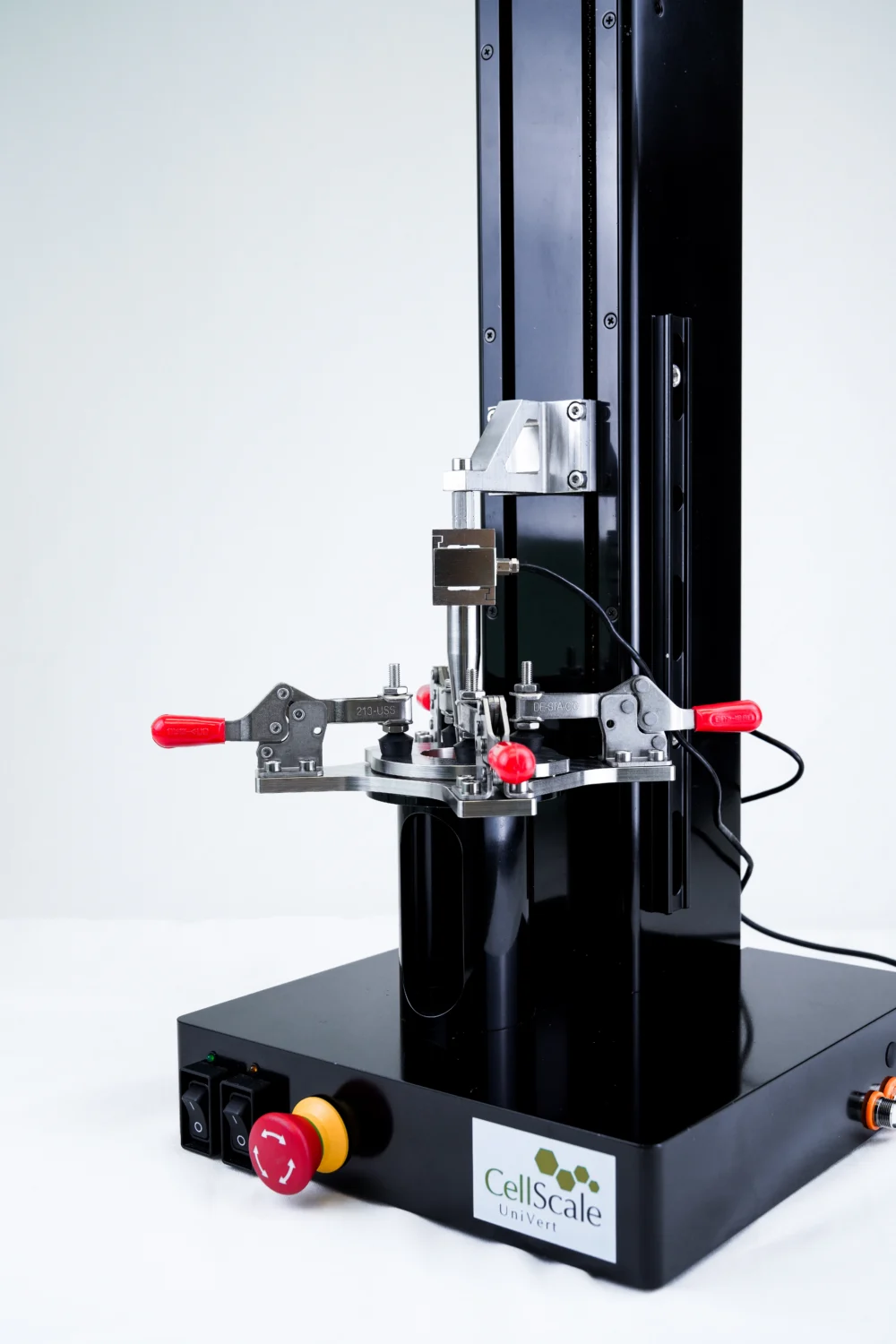 The puncture axis setup on the UniVert for puncture testing