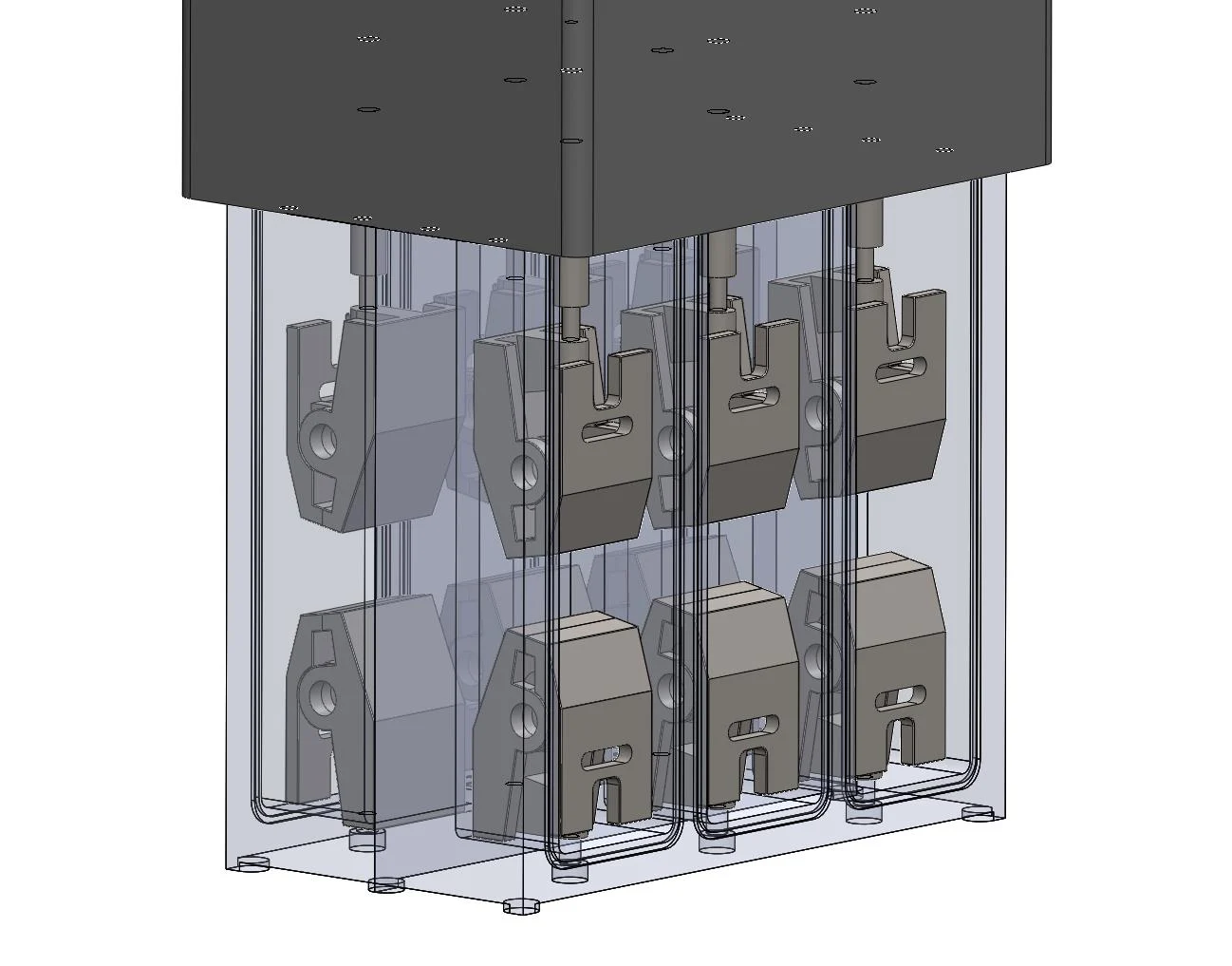 A CAD rendering of the MechanoCulture J1 with 150mL chambers