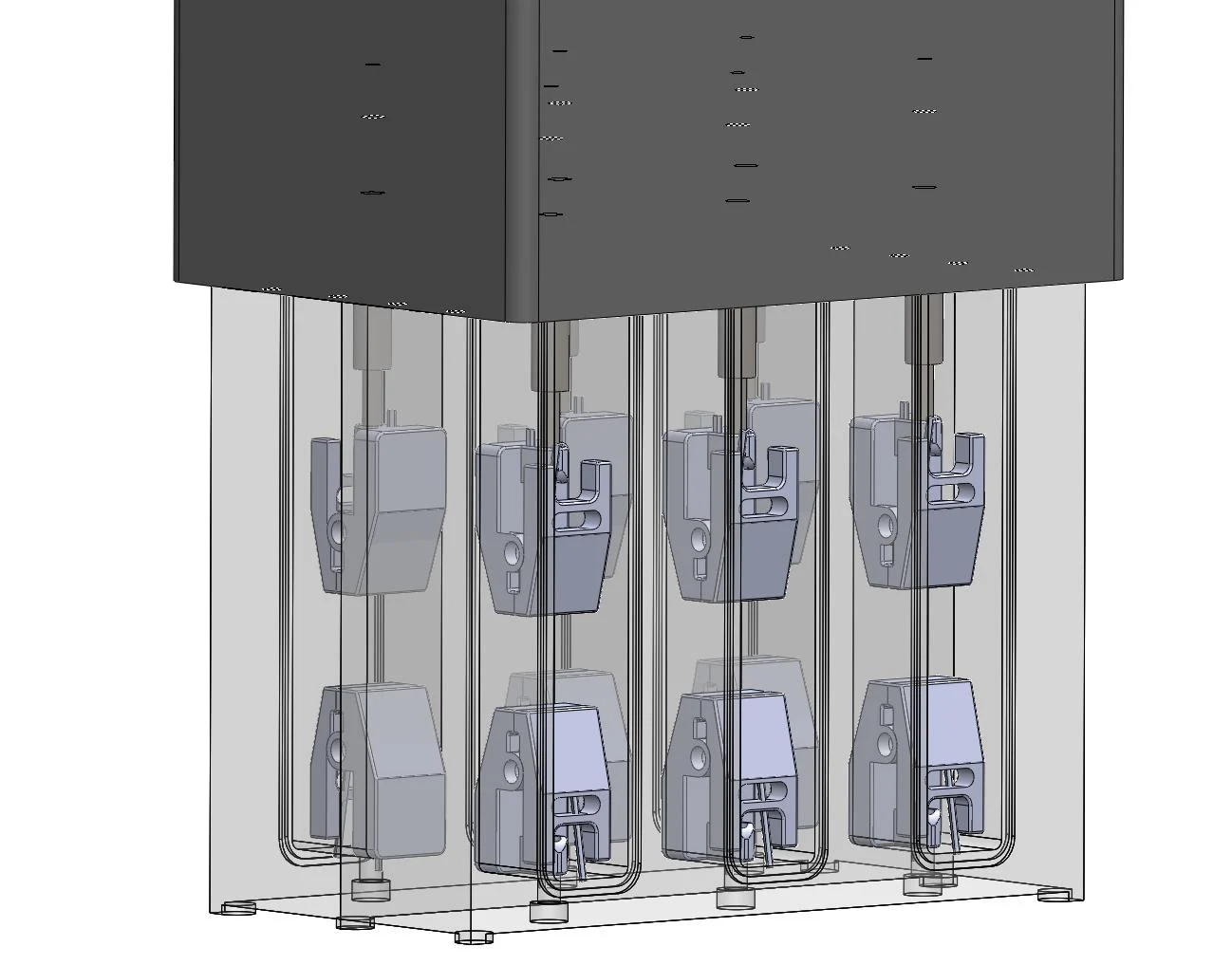 A CAD rendering of the MechanoCulture J1 with 30mL chambers