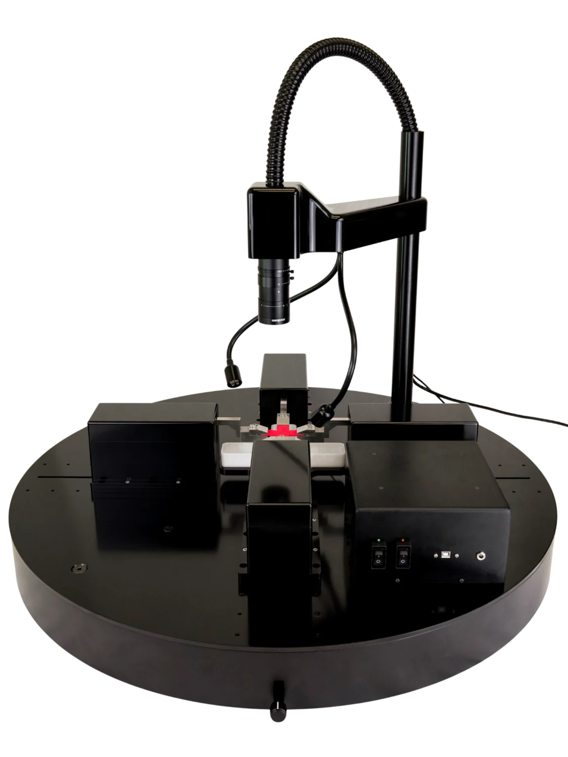 The BioTester 6000 model with clamp grips on a specimen