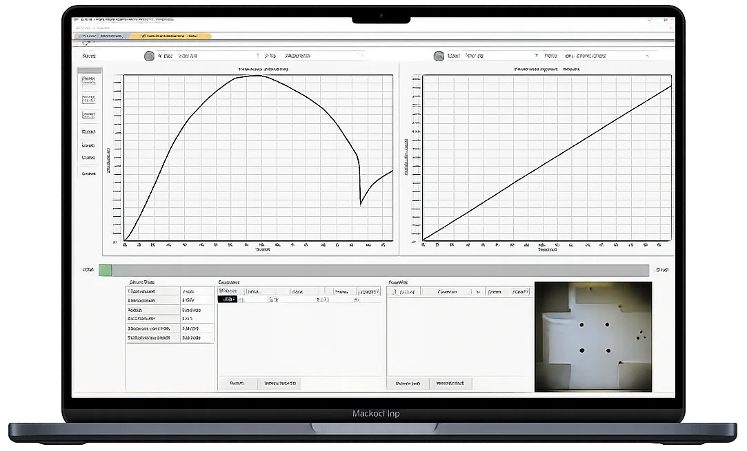 A screenshot of a BioTester test data analysis