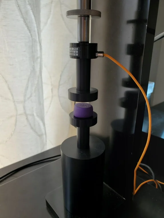 Play-Doh sample after being compressed